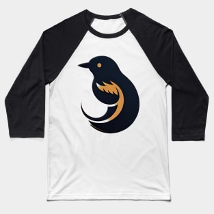 Stylized Bird Emblem Baseball T-Shirt